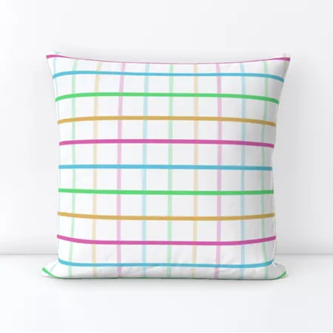 Colorful Gingham cushion cover